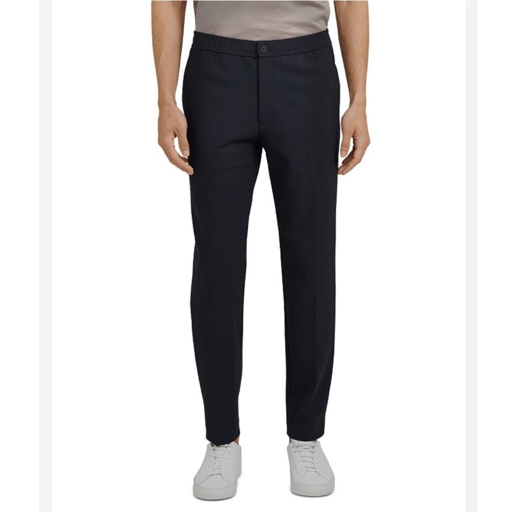 Theory Mayer Drawstring Precision Ponte Pants Bla… - image 1